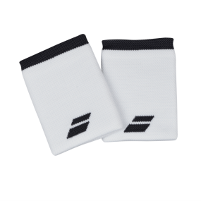 BABOLAT LOGO JUMBO WRISTBAND WHITE/BLACK