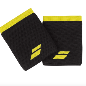 BABOLAT LOGO JUMBO WRISTBAND BLACK/YELLOW 